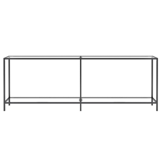 Konsollbord gjennomsiktig 220x35x75,5 cm herdet glass