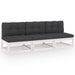 Sofa med puter 3-seters heltre furu