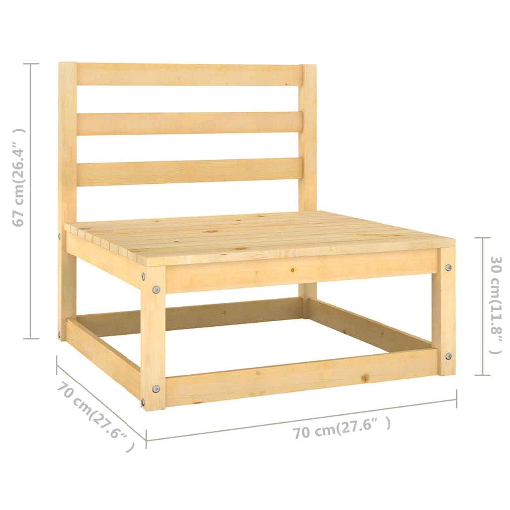 Hagesofagruppe med puter 4 deler heltre furu