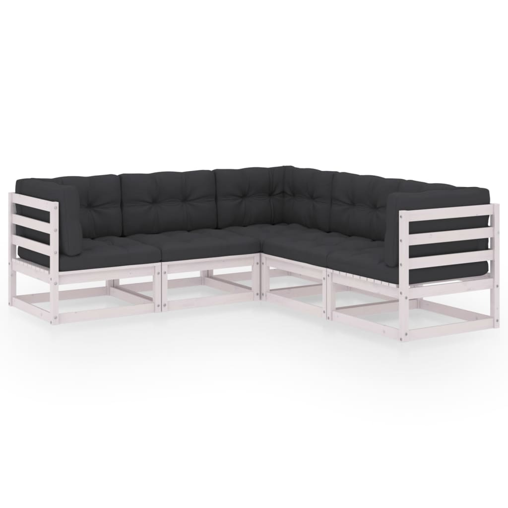 Hagesofagruppe med puter 5 deler heltre furu