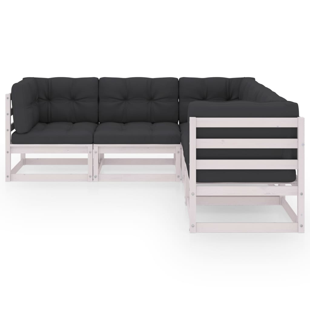 Hagesofagruppe med puter 5 deler heltre furu