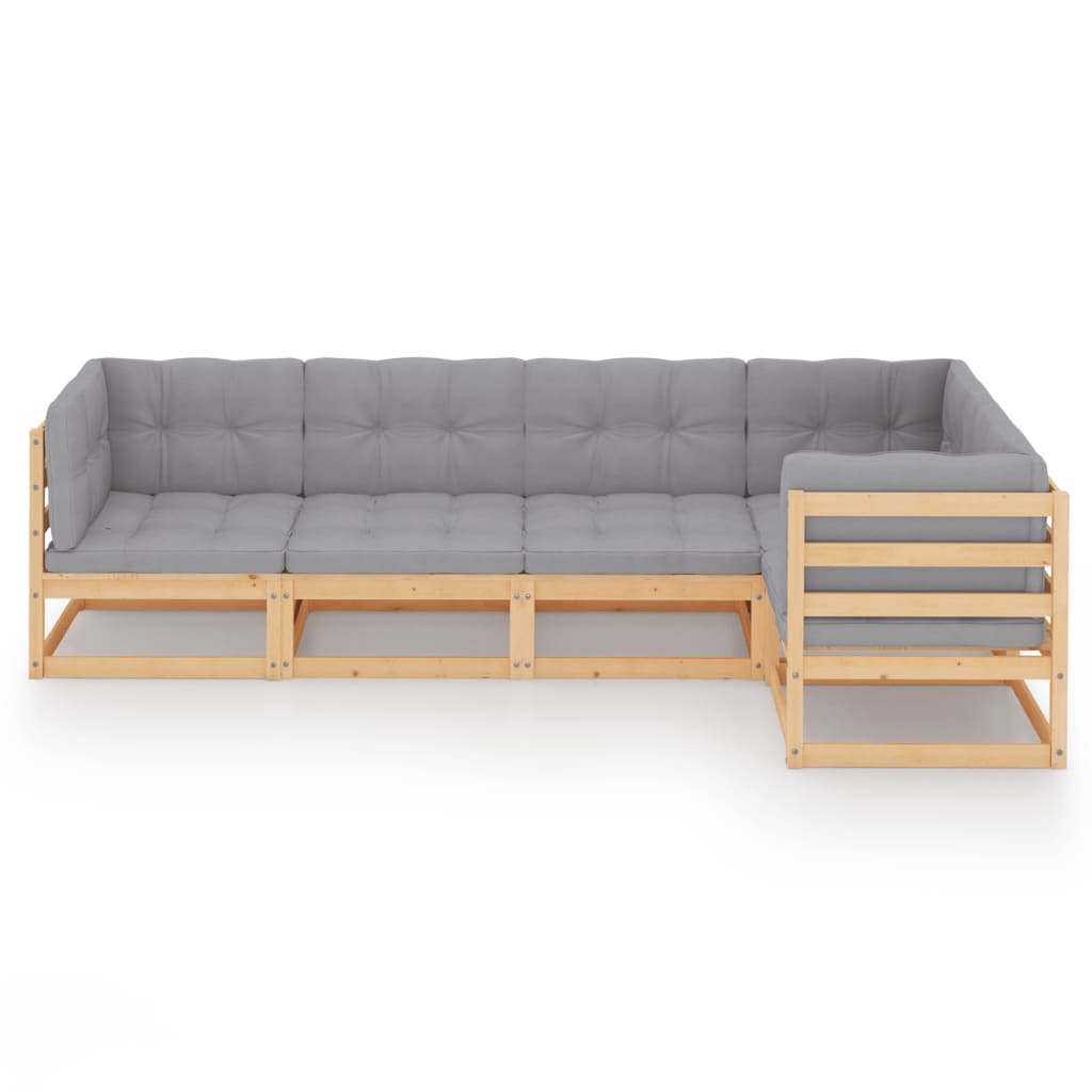Hagesofagruppe med puter 5 deler heltre furu
