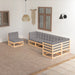Hagesofagruppe med puter 6 deler heltre furu