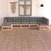 Hagesofagruppe med puter 7 deler heltre furu