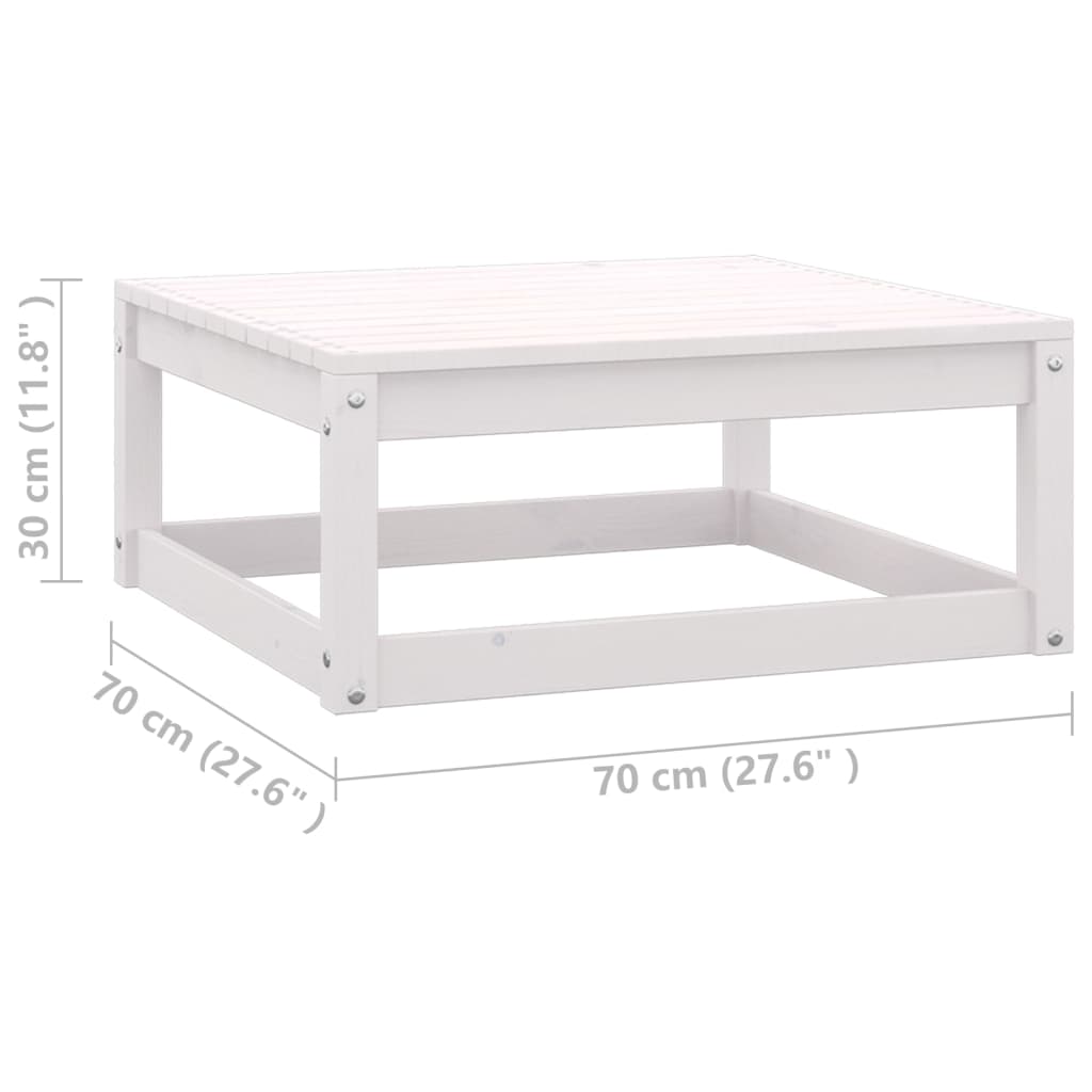 Hagesofagruppe med puter 6 deler hvit heltre furu