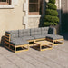 Hagesofagruppe med puter 7 deler heltre furu