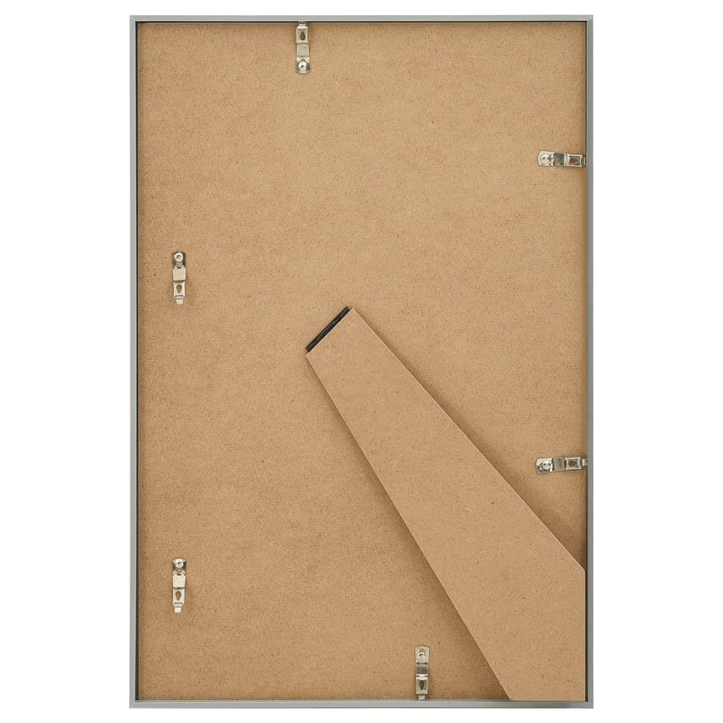 Fotorammekollasje for bord 3 stk sølv 21x29,7 cm MDF