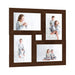 Fotorammekollasj for 4x(13x18 cm) bilde mørkebrun MDF