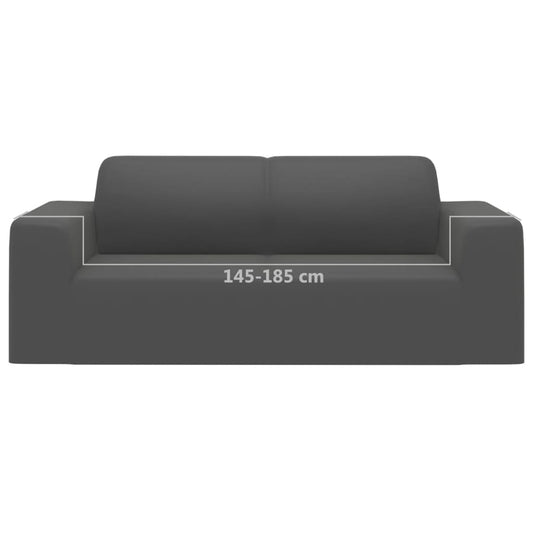 2-seters sofaovertrekk polyester antrasitt