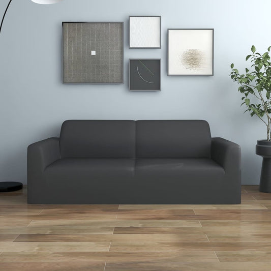 2-seters sofaovertrekk polyester antrasitt