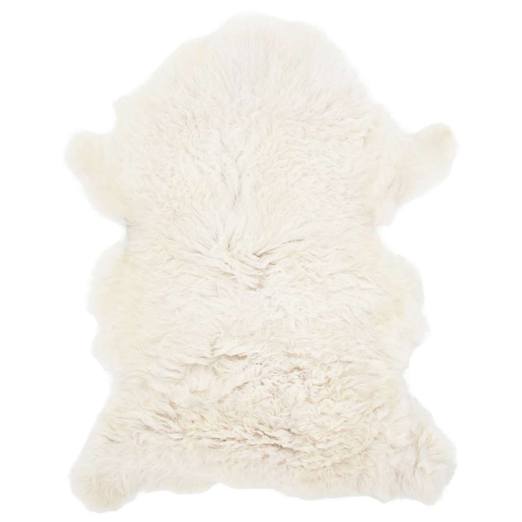 Teppe av saueskinn (60-70)x(90-100) cm kremhvit