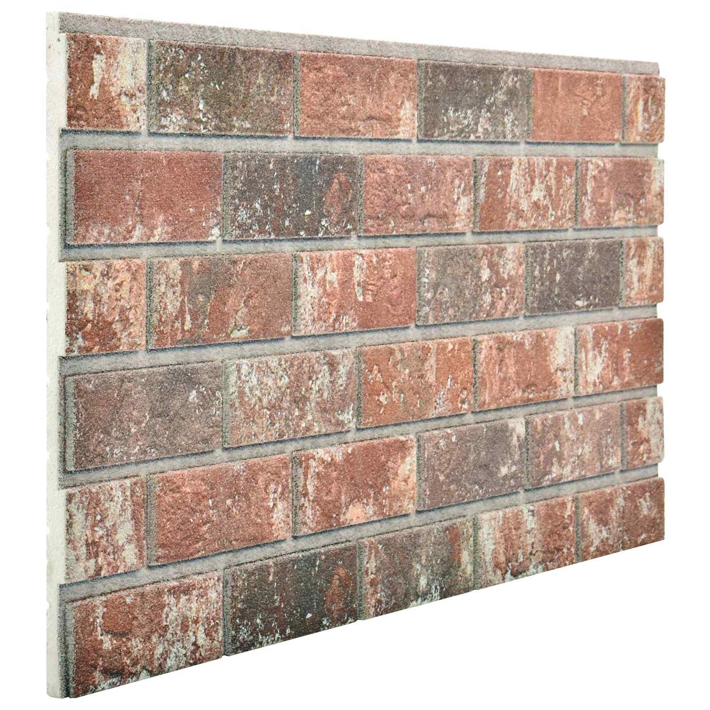Veggpaneler 10 pcs Mørk Brun og Grå 100 x 50 cm EPS Skum