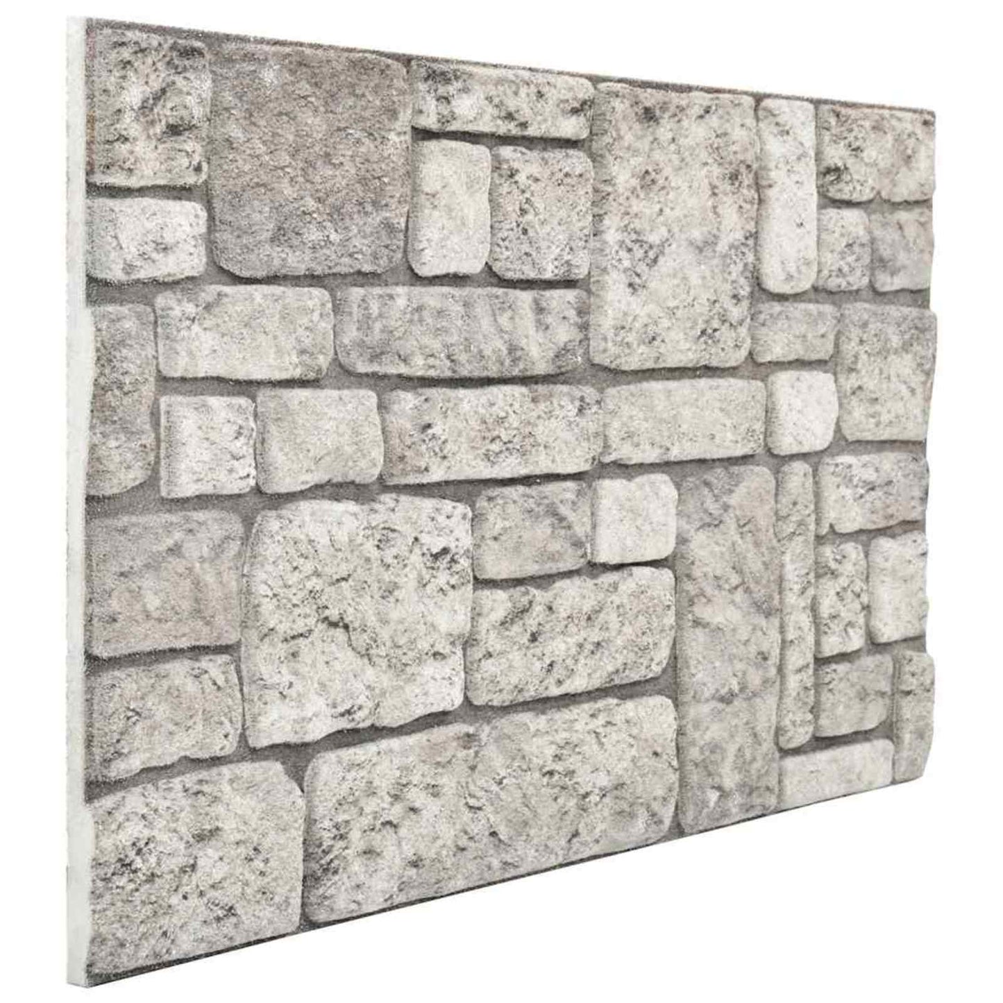Veggpaneler 10 pcs Grå 100 x 50 cm EPS Skum