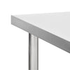 Arbeidsbord for kjøkken med hjul 100x60x85 cm rustfritt stål