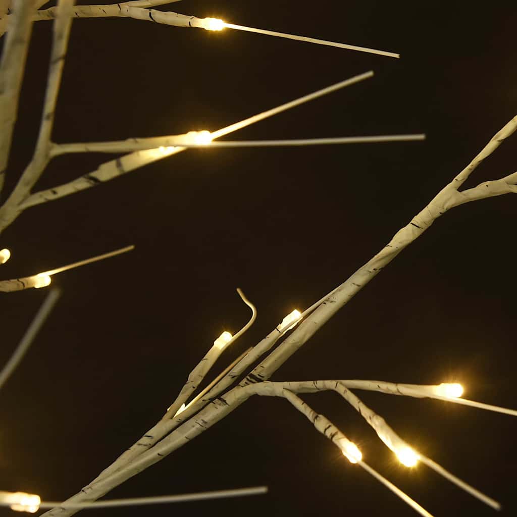 Juletre 128 LED 1,2 m varmhvit silje innendørs og utendørs