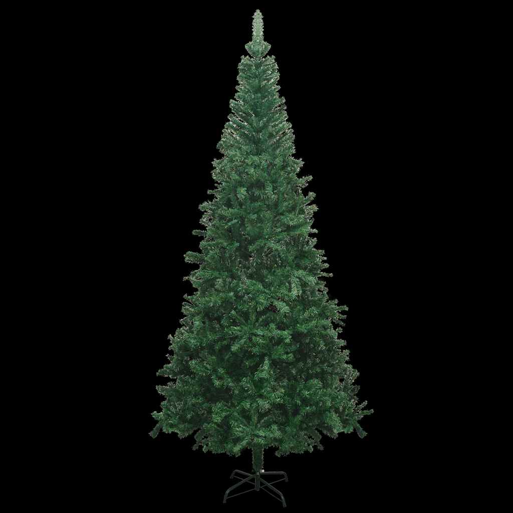 Forhåndsbelyst kunstig juletre med kulesett L 240 cm grønn