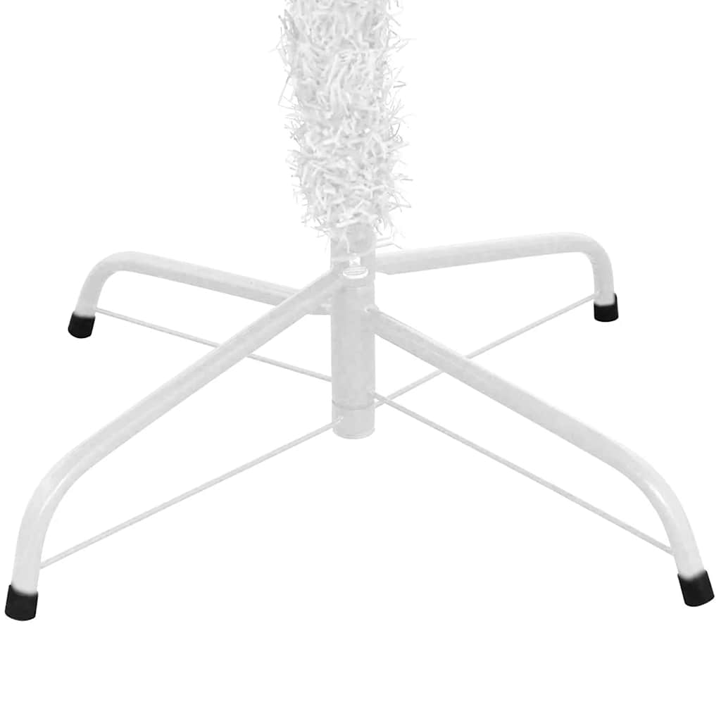 Forhåndsbelyst kunstig juletre med kulesett L 240 cm hvit