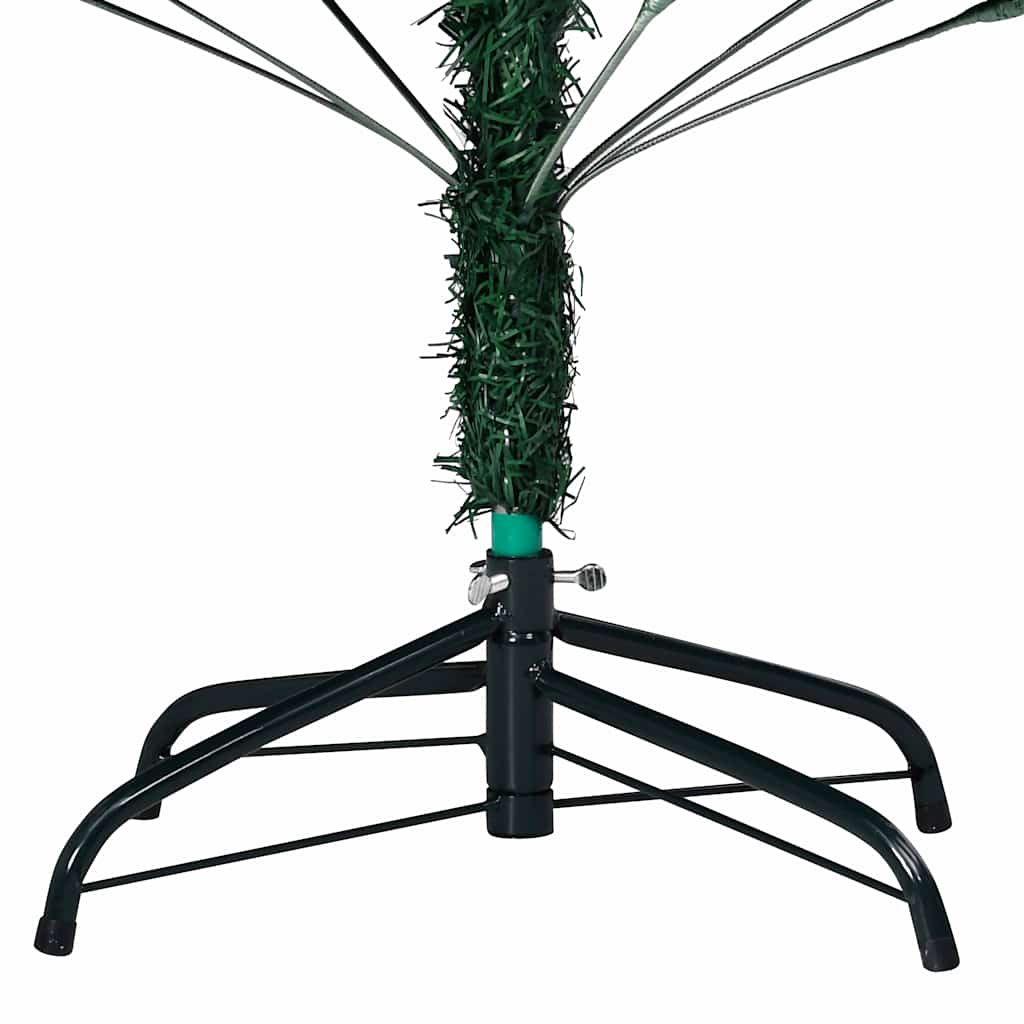Forhåndsbelyst kunstig juletre med kulesett grønn 210 cm PVC