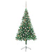 Forhåndsbelyst kunstig juletre med kulesett 150 cm 380 grener