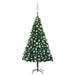 Forhåndsbelyst kunstig juletre med kulesett grønn 150 cm PVC