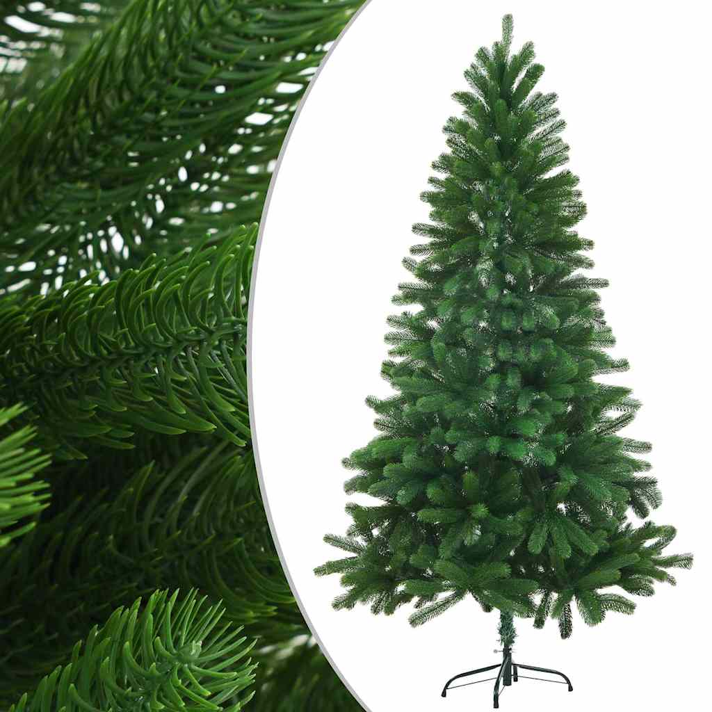 Forhåndsbelyst kunstig juletre med kulesett 150 cm grønn
