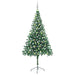 Forhåndsbelyst kunstig juletre med kulesett 210 cm 910 grener
