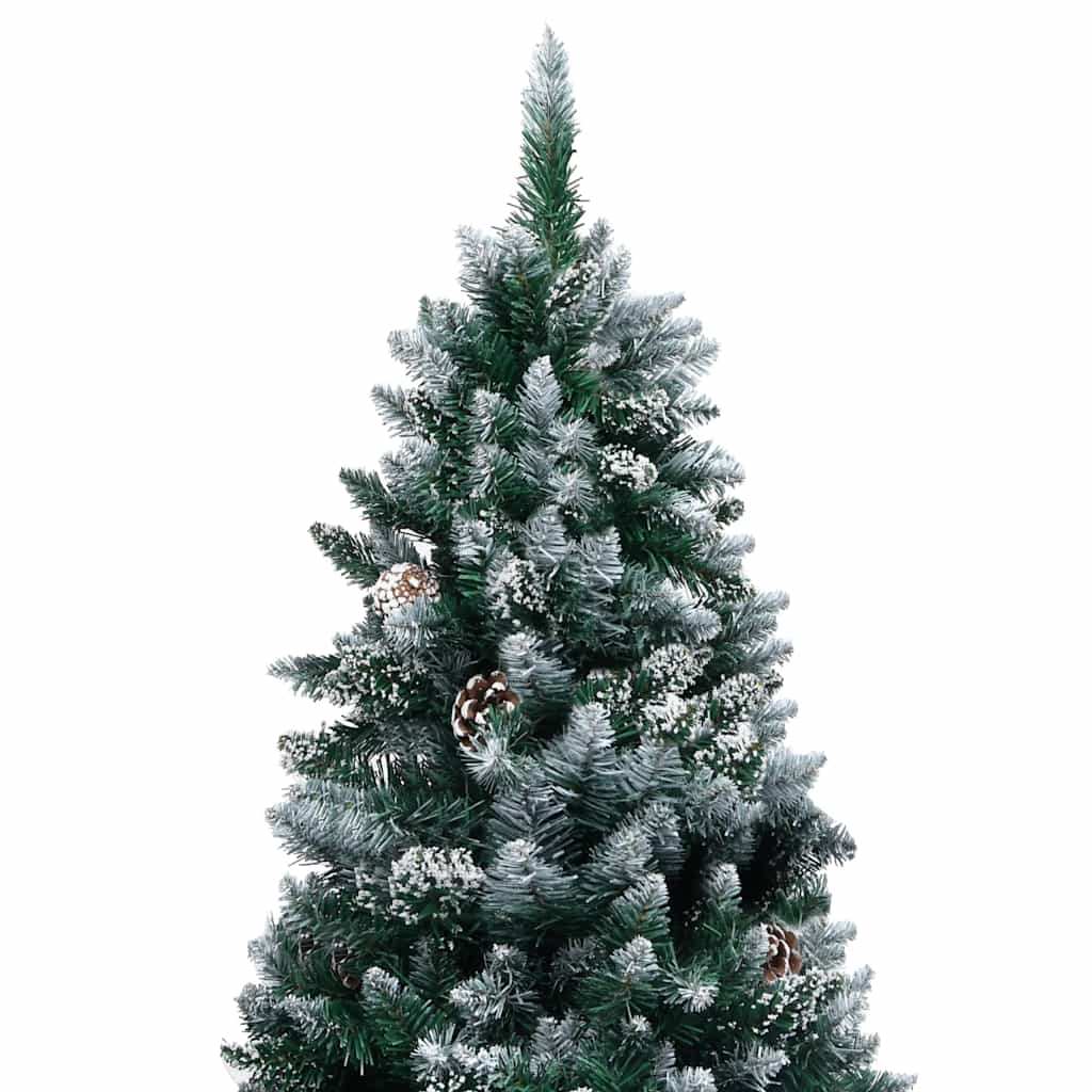 Kunstig juletre med LED og kulesett og kongler 240 cm