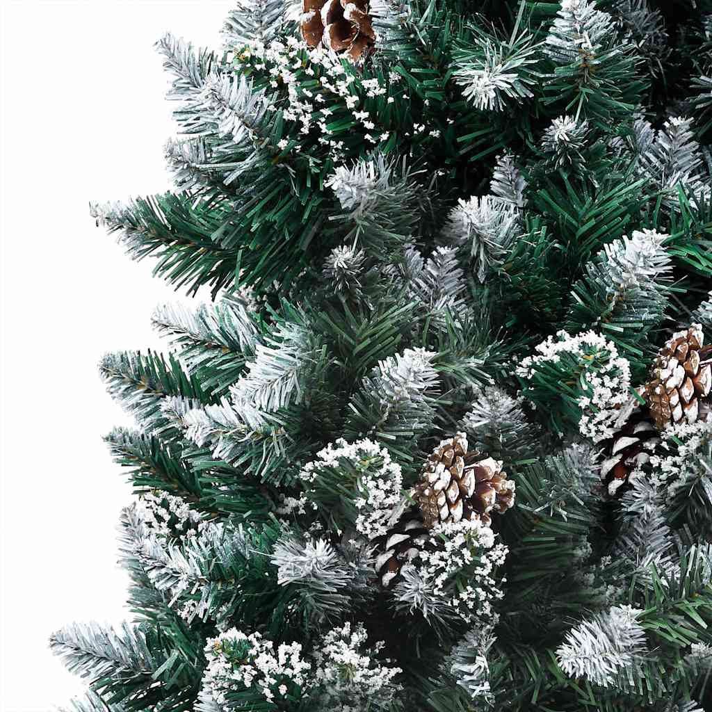 Kunstig juletre med LED og kulesett og kongler 240 cm