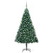 Forhåndsbelyst kunstig juletre med kulesett grønn 240 cm