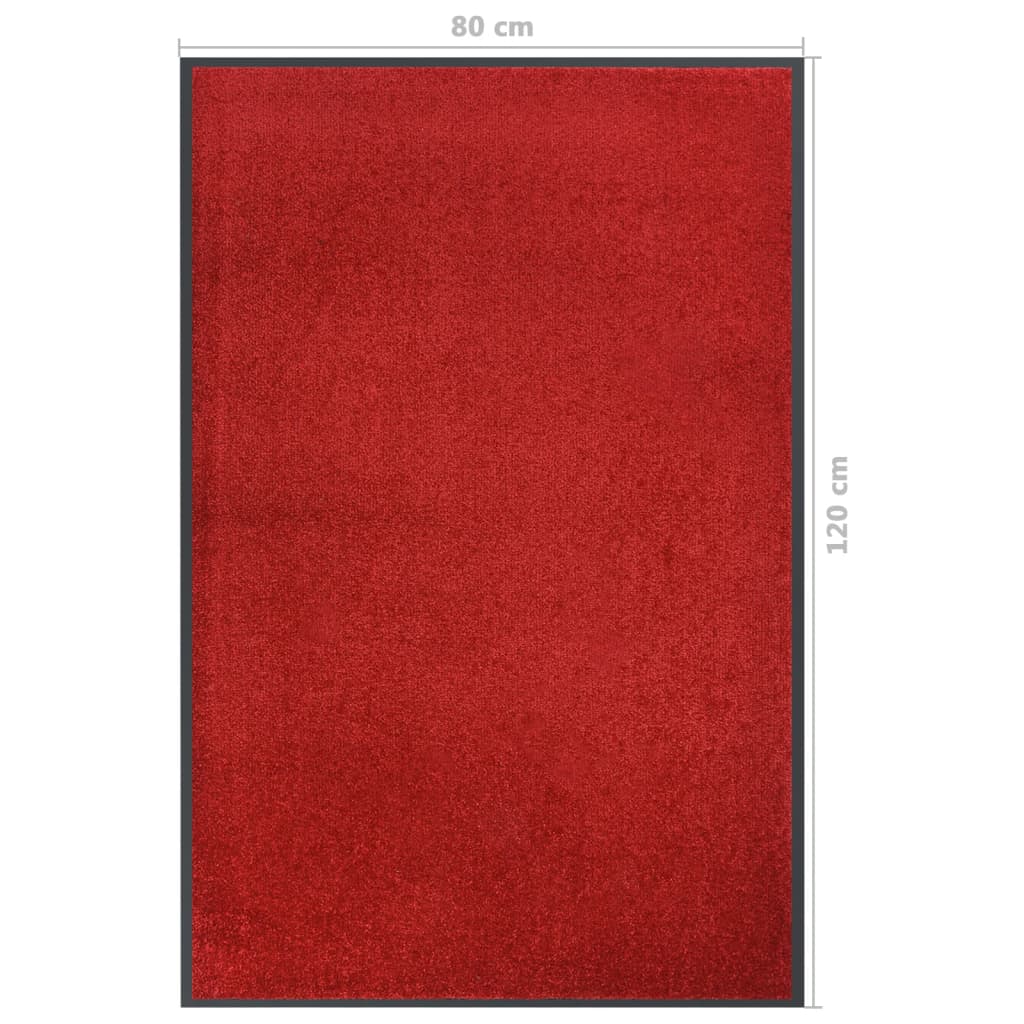 Dørmatte rød 80x120 cm