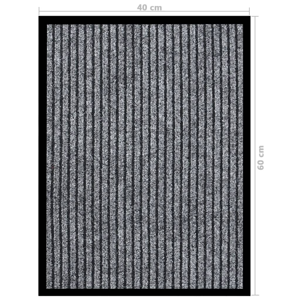 Dørmatte stripet grå 40x60 cm