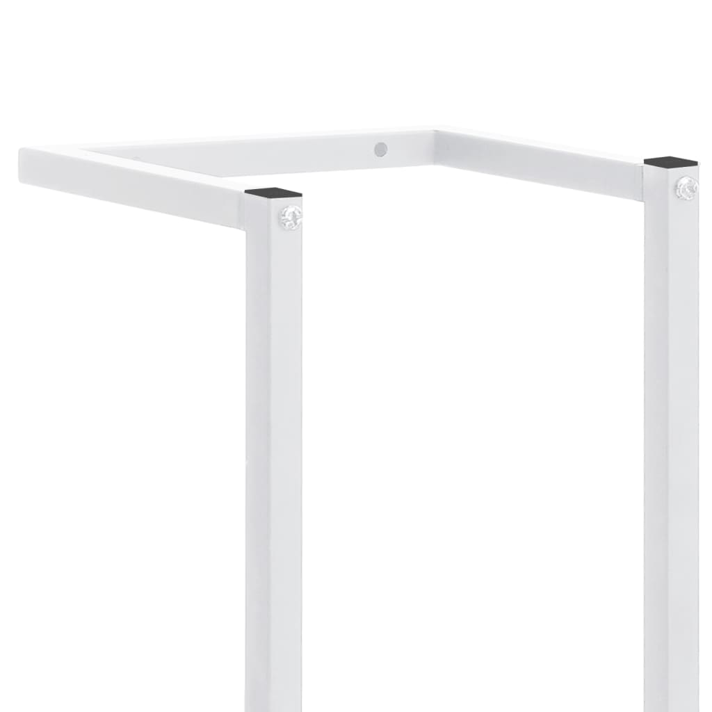 Håndklestativ 25x20x95 cm stål hvit