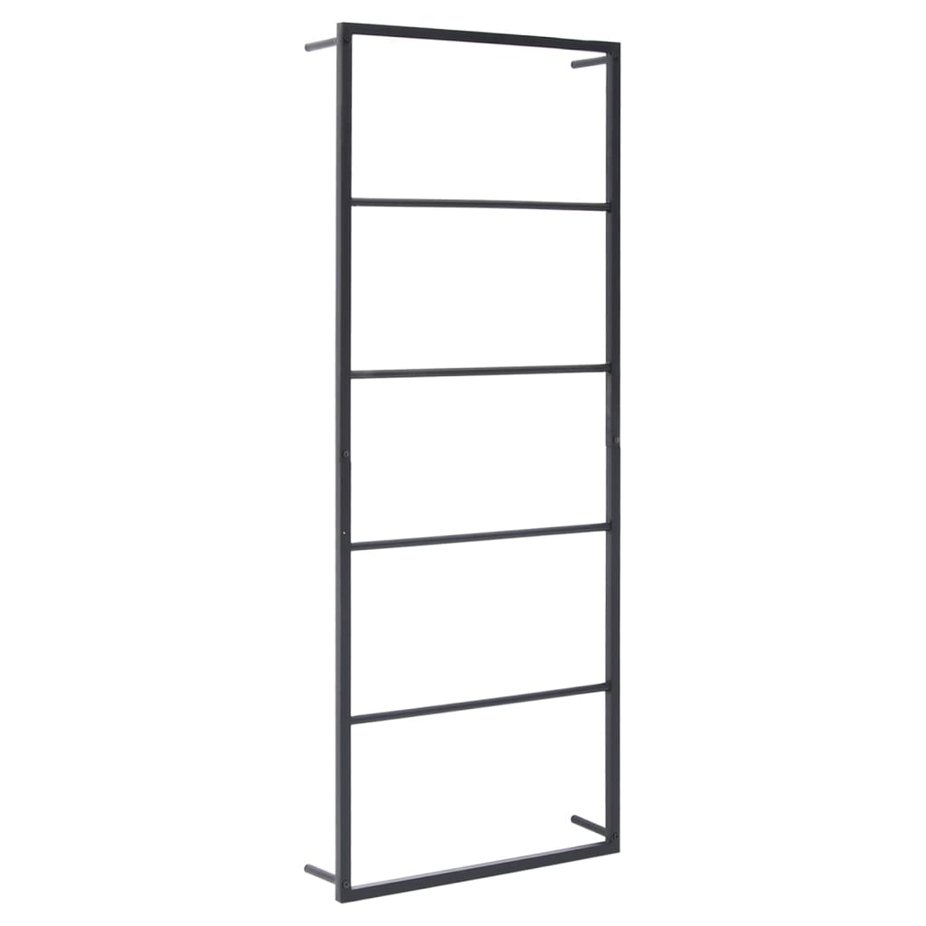 Håndklestativ 45x10x115 cm stål svart