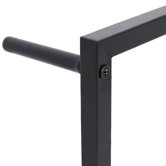 Håndklestativ 45x10x115 cm stål svart