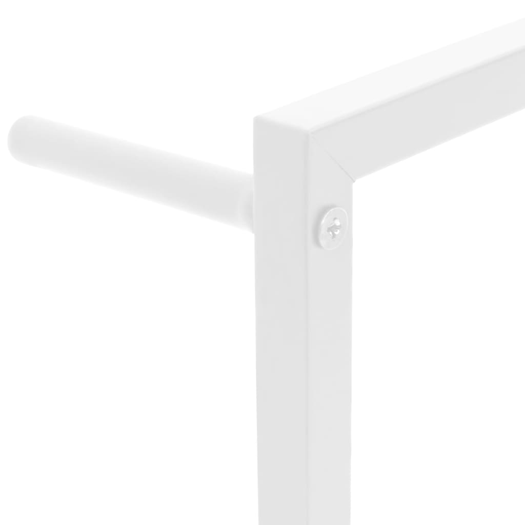 Håndklestativ hvit 45x10x115 cm stål