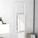 Håndklestativ hvit 45x10x115 cm stål