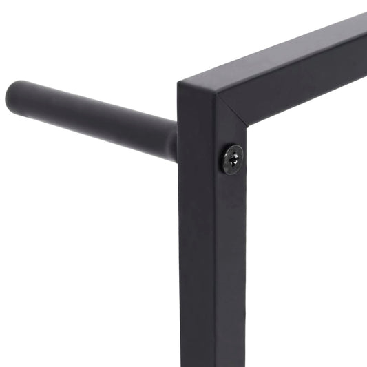 Håndklestativ 60x10x116 cm stål svart