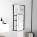 Håndklestativ 60x10x116 cm stål svart