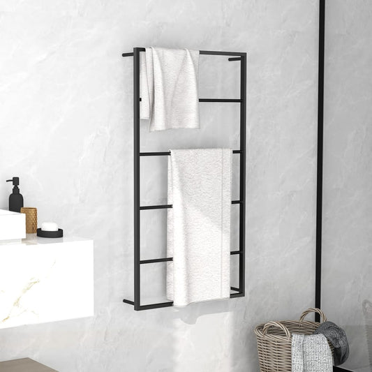 Håndklestativ 60x10x116 cm stål svart