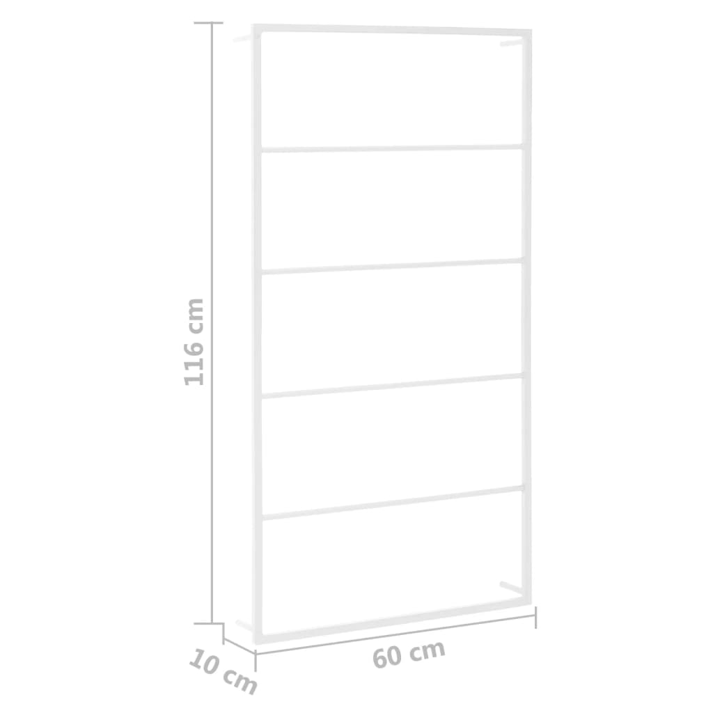 Håndklestativ hvit 60x10x116 cm stål