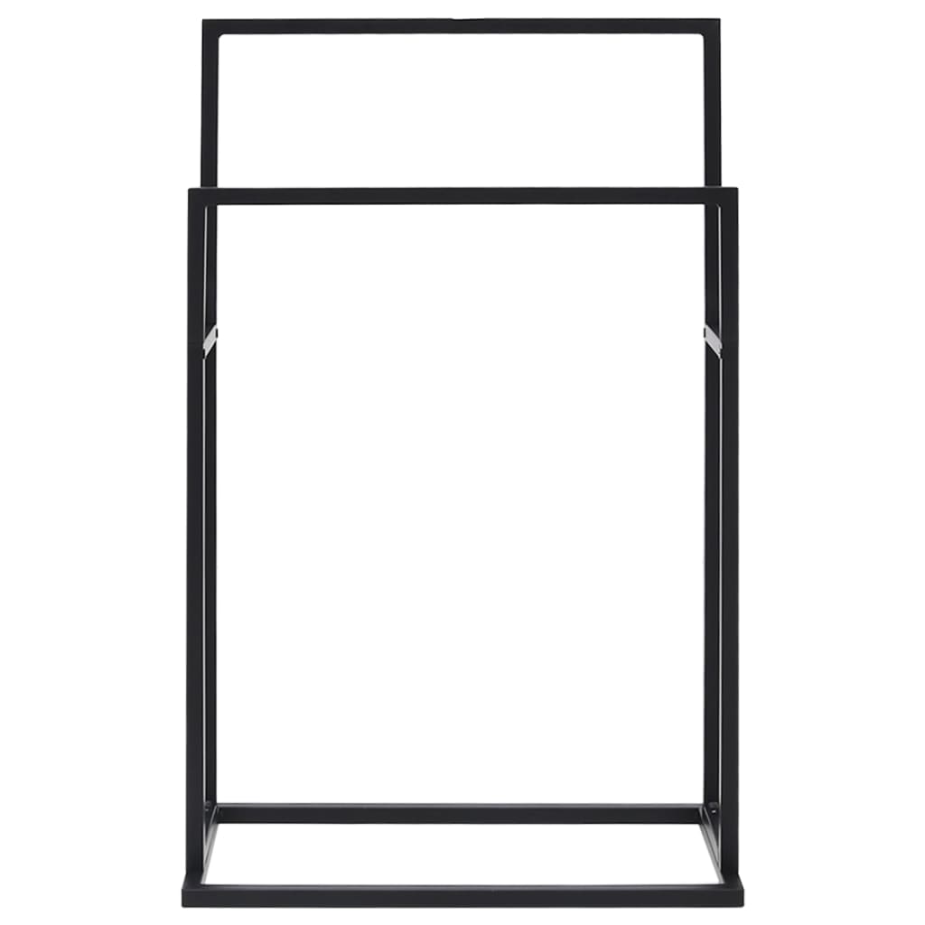 Håndklestativ svart 48x24x78,5 cm jern