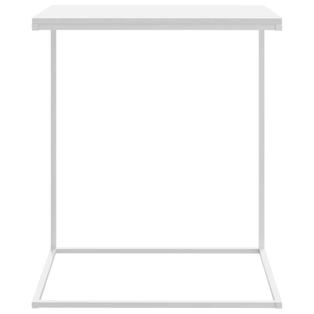 Sidebord hvit 55x35x66 cm konstruert tre