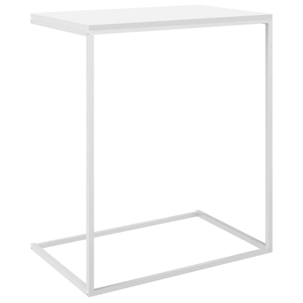 Sidebord hvit 55x35x66 cm konstruert tre