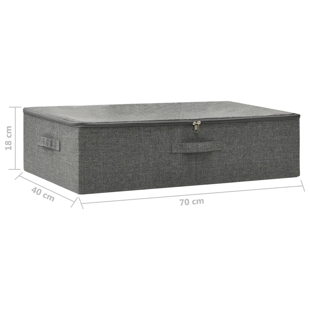 Oppbevaringsboks stoff 70x40x18 cm antrasitt