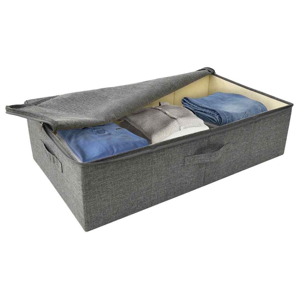 Oppbevaringsbokser 2 stk stoff 70x40x18 cm antrasitt