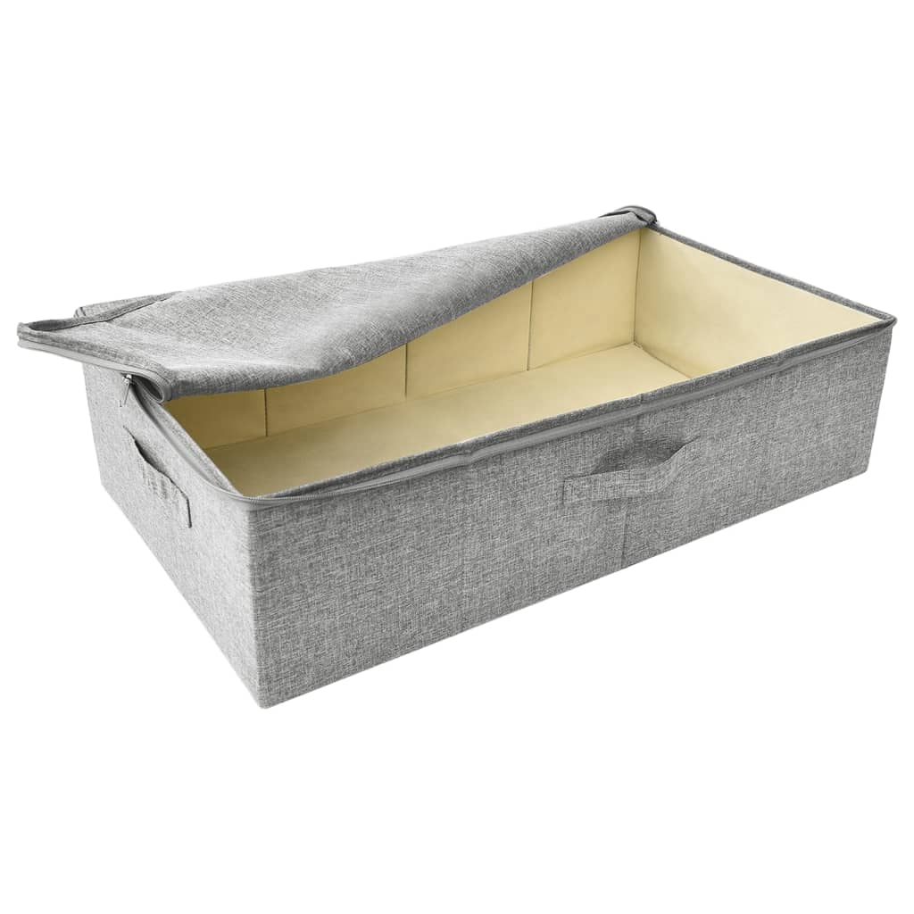 Oppbevaringsbokser 2 stk stoff 70x40x18 cm grå