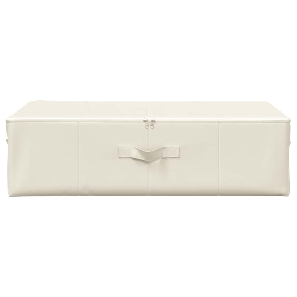 Oppbevaringsboks stoff 70x40x18 cm kremhvit