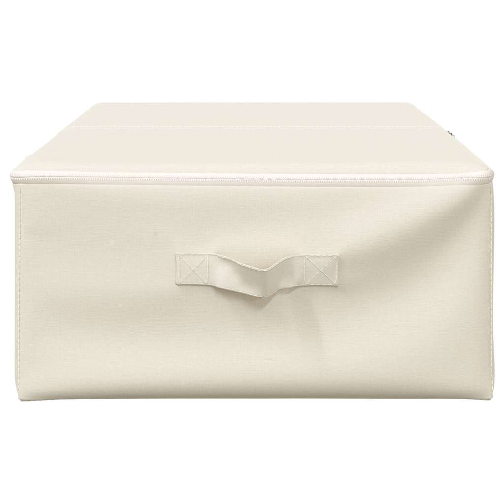Oppbevaringsboks stoff 70x40x18 cm kremhvit