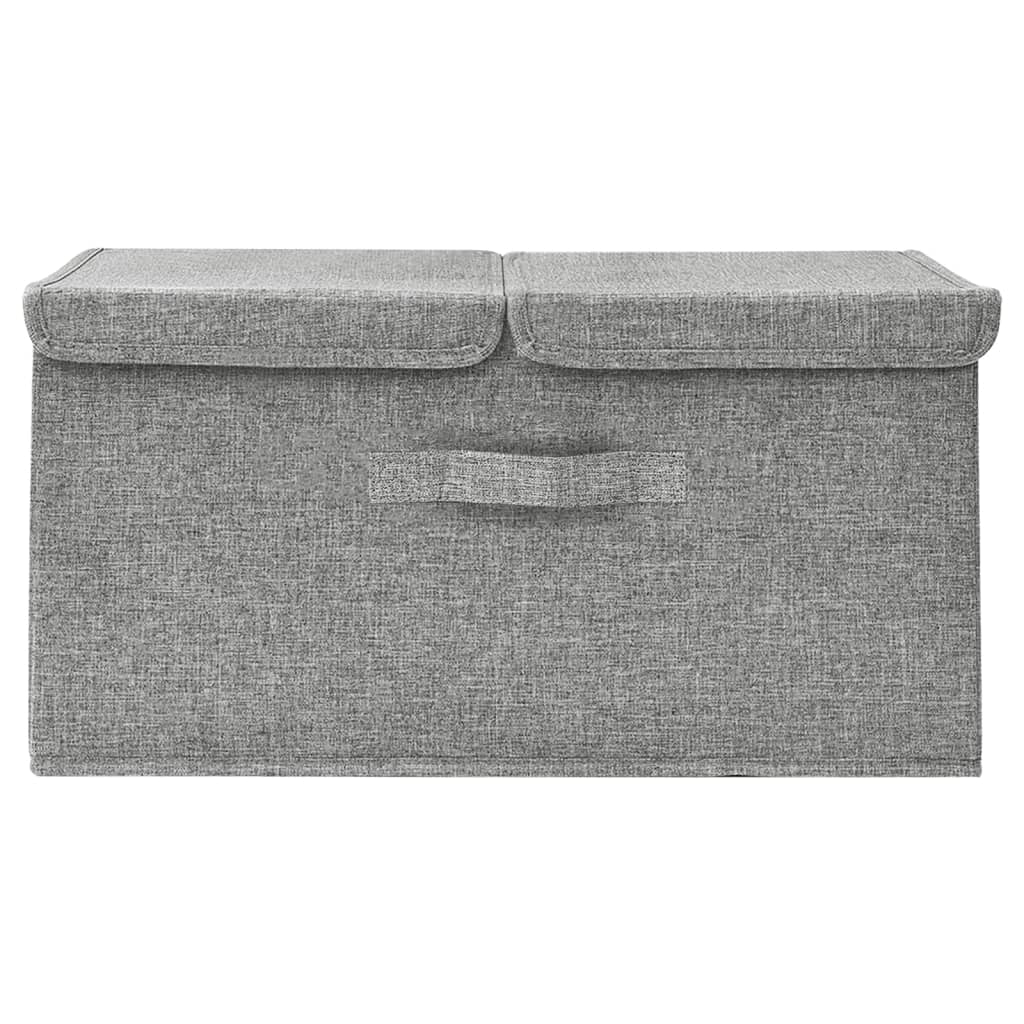 Oppbevaringsboks stoff 50x30x25 cm grå