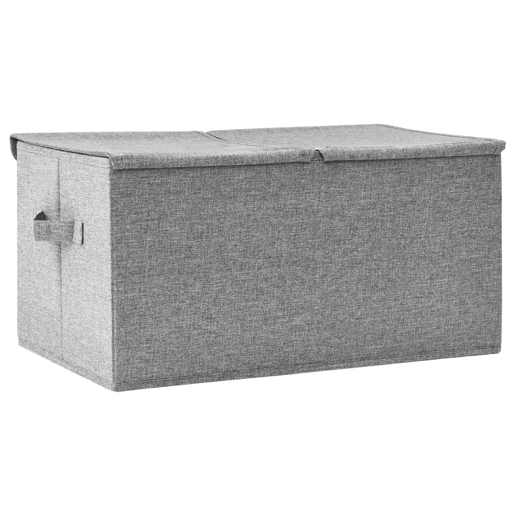 Oppbevaringsboks stoff 50x30x25 cm grå